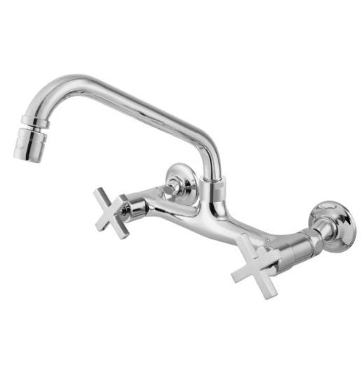 Misturador Meber para Cozinha de Parede 3005 Ômega C28, Cromado BA AA