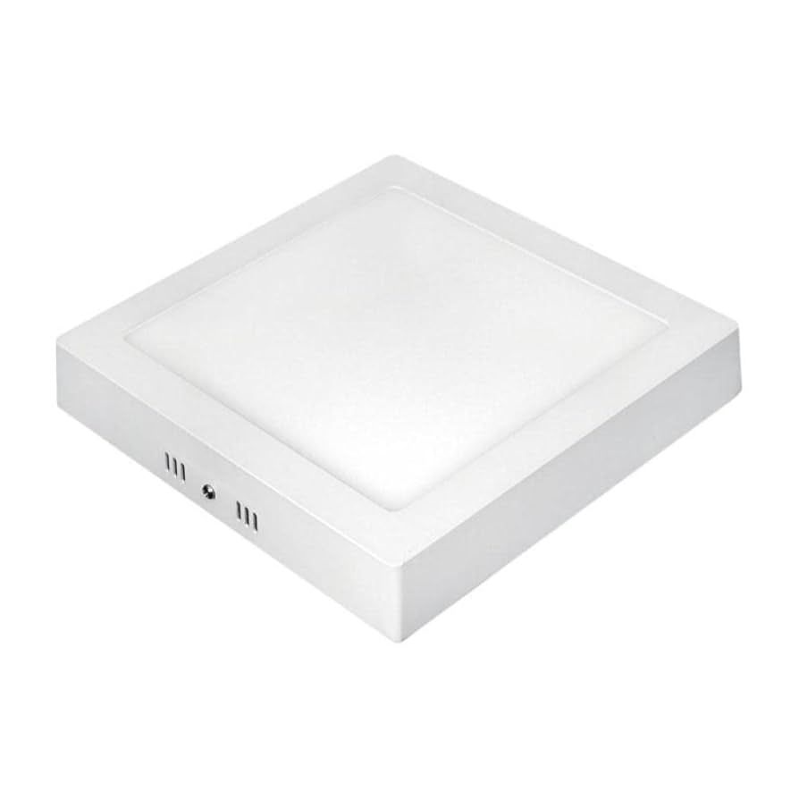 Placa LED Taschibra de Sobrepor Quadrada 18W 3000K Bivolt