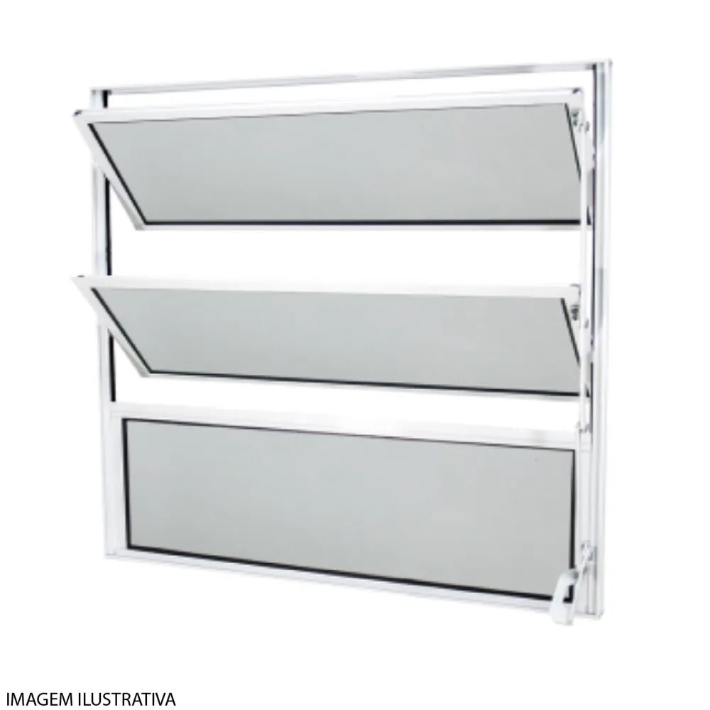 Basculante de Alumínio CRV 1 Seção 50x50cm Branco Classic