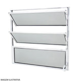 Basculante de Alumínio CRV 1 Seção 50x50cm Branco Classic