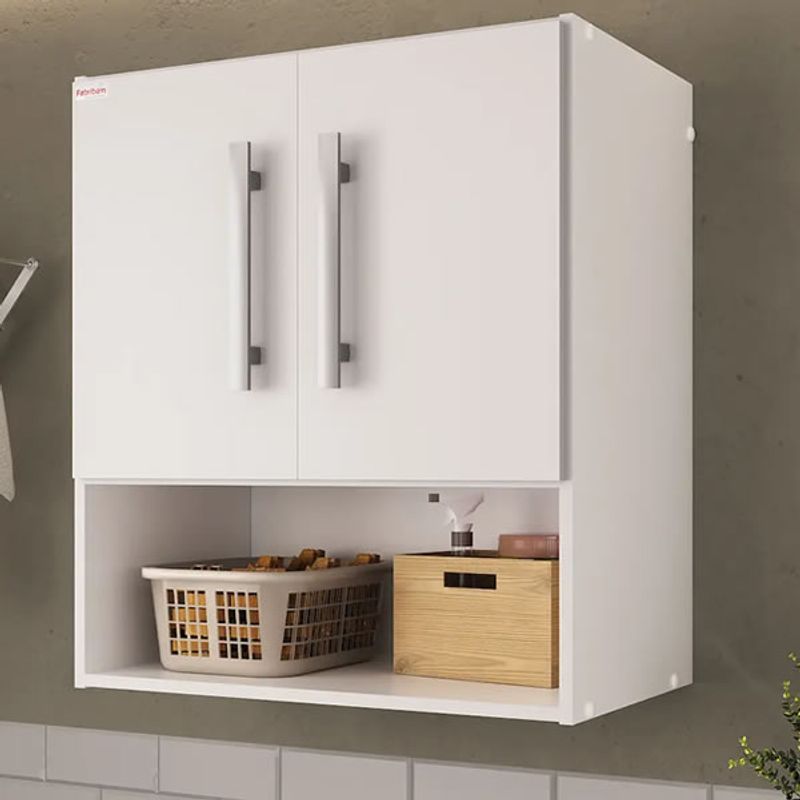 Armário Aéreo para Lavanderia Branco