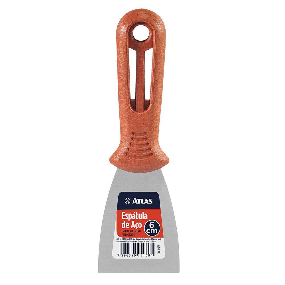 Espátula de Aço Atlas 6cm Cabo PVC Ref. 175/6