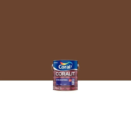 Tinta Esmalte Sintético Coralit Ultra Resistência Alto Brilho Tabaco 3,6L - 10 Anos