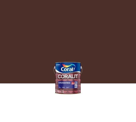 Tinta Esmalte Sintético Coralit Ultra Resistência Alto Brilho Marrom 3,6L - 10 Anos