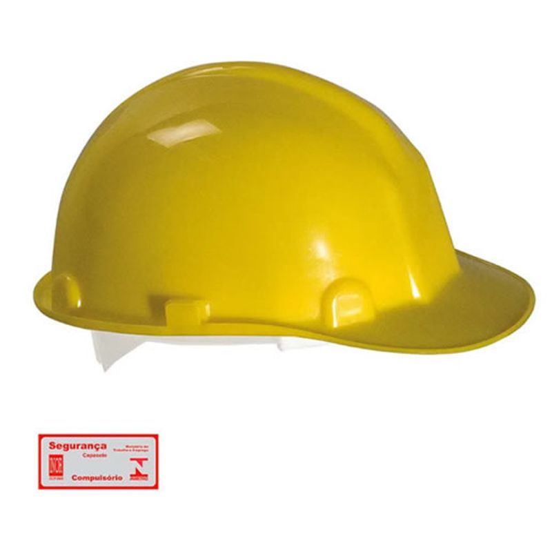 Capacete de Segurança Amarelo com Carneira Ajustável