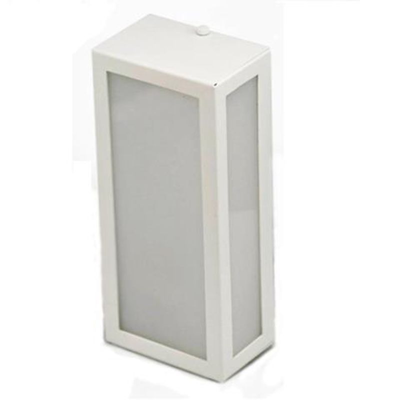Arandela Externa Stuttgart Alumínio Branco Fosco 1xE27 3 Lados Vazados IP43