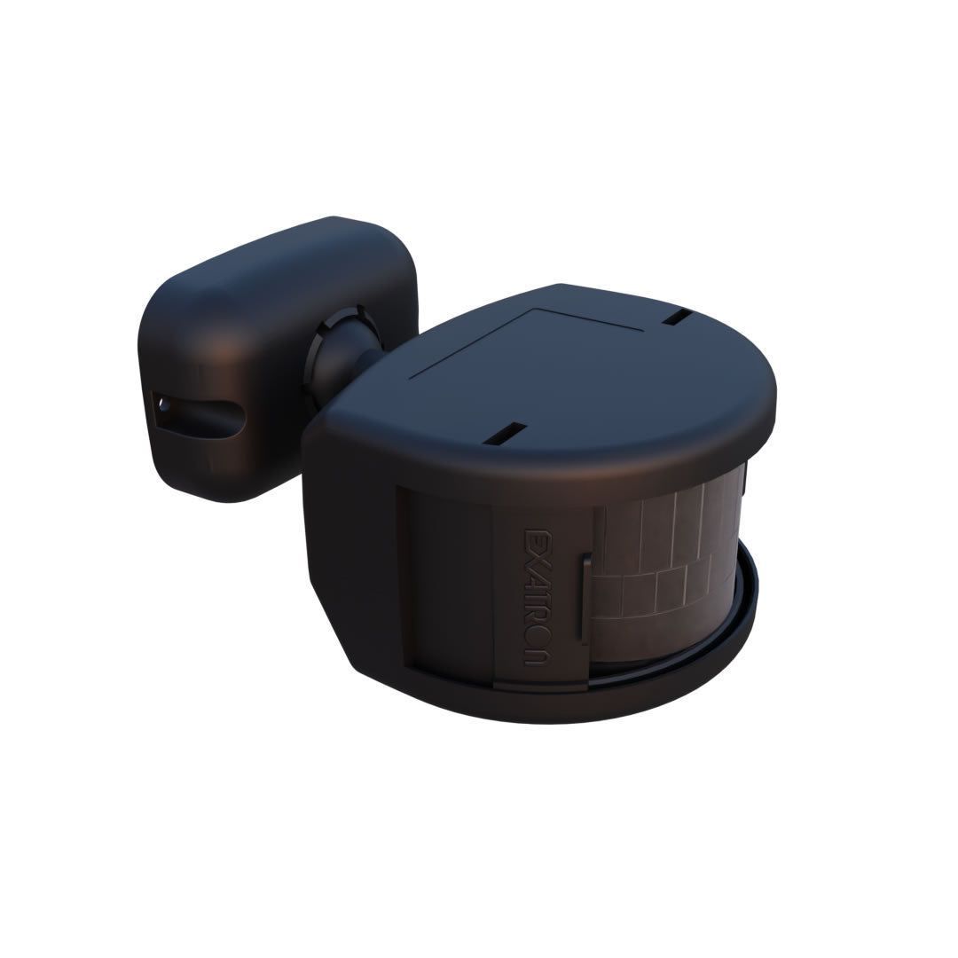 Sensor de Presença Exatron Frontal 180° Microcontrolado Externo Bivolt Preto