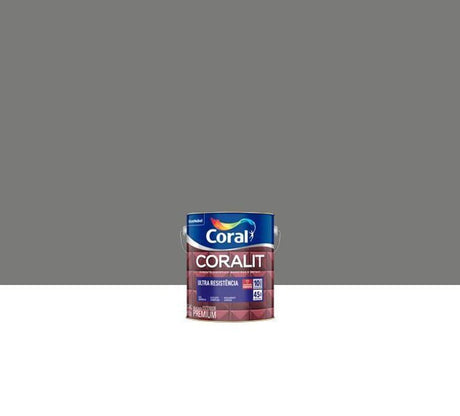 Esmalte Sintético Coralit Ultra Resistência Alto Brilho 10 Anos Cinza Médio 3,6L