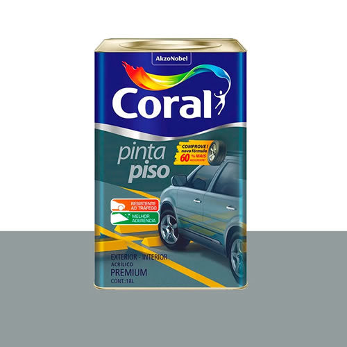 CORAL TINTA PISO CINZA MEDIO  18LTS
