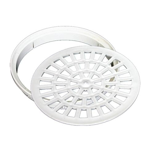 Grelha Redonda Para Caixa Sifonada 150mm Plástica Branca