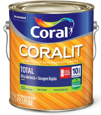 Esmalte Coralit Total Balance Coral Preto Base Água 3.6l