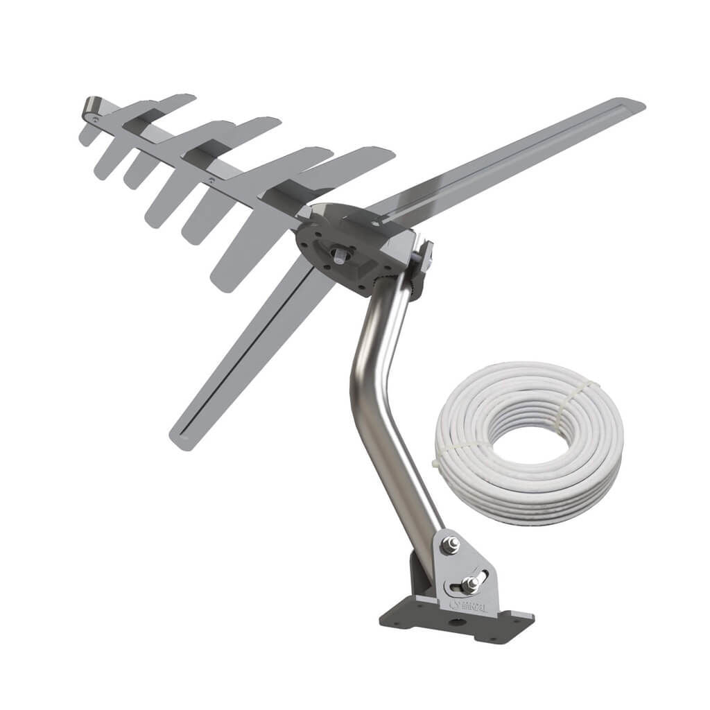 Kit Antena Digital 4 Em 1 Hdtv Uhf Vhf Brasforma