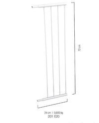 Extensor Para Grade De Proteção Kiddo 72cm X 24cm Branco