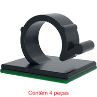 Clipe Adesivo para Fios 9 mm Preto Cartela com 4 Unidades Sfor [enriquecedor]