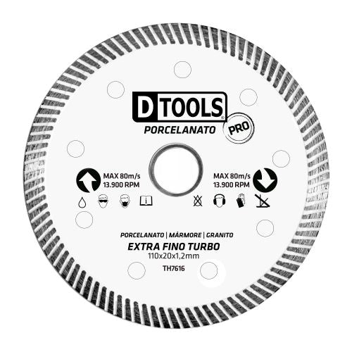 DISCO DIAMANTADO PORCELANATO PRO 4.3/8"  DTOOLS