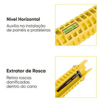 Chave de Lavatório Multifuncional Dtools com Nível de Bolha