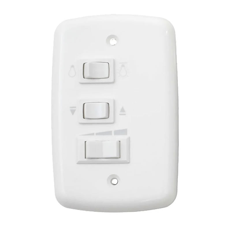 Chave 3 Teclas Para Ventilador Liege 127v Branca