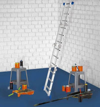 Escada Multifuncional Articulada Mor 4x3 12 Degraus 3,37m