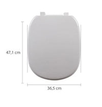 Assento Sanitário Almofadado Astra Paris Oval Bone