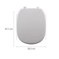 Assento Sanitário Almofadado Astra Paris Oval Bone