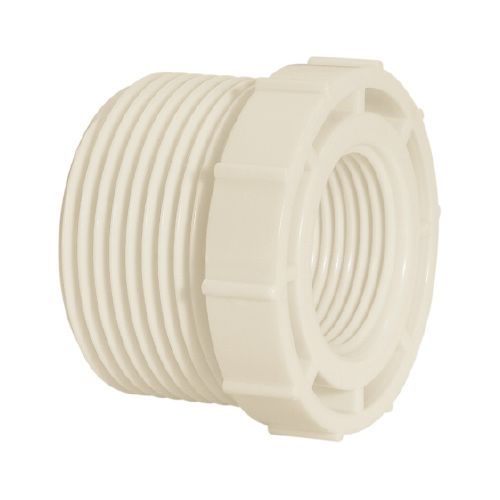 Bucha De Redução Rosqueável 3/4 X 1/2 Polegada Plástico Branco