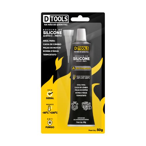 Silicone Alta Temperatura Preto 50g Dtools