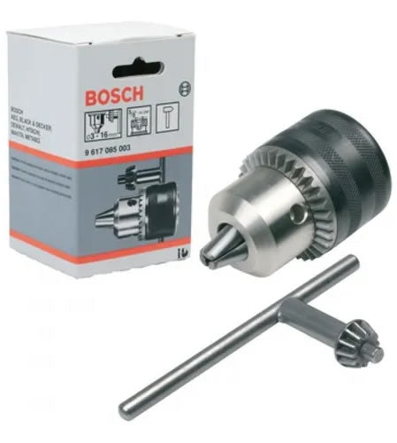 Mandril De Aperto Com Chave Bosch 3-16mm