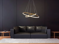 Pendente Led Taschibra Montreal 35w 3000k Ouro Fosco 50cm
