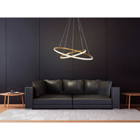 Pendente Led Taschibra Montreal 35w 3000k Ouro Fosco 50cm
