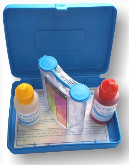 Estojo De Teste Para Ph E Cloro Netuno Para Piscina