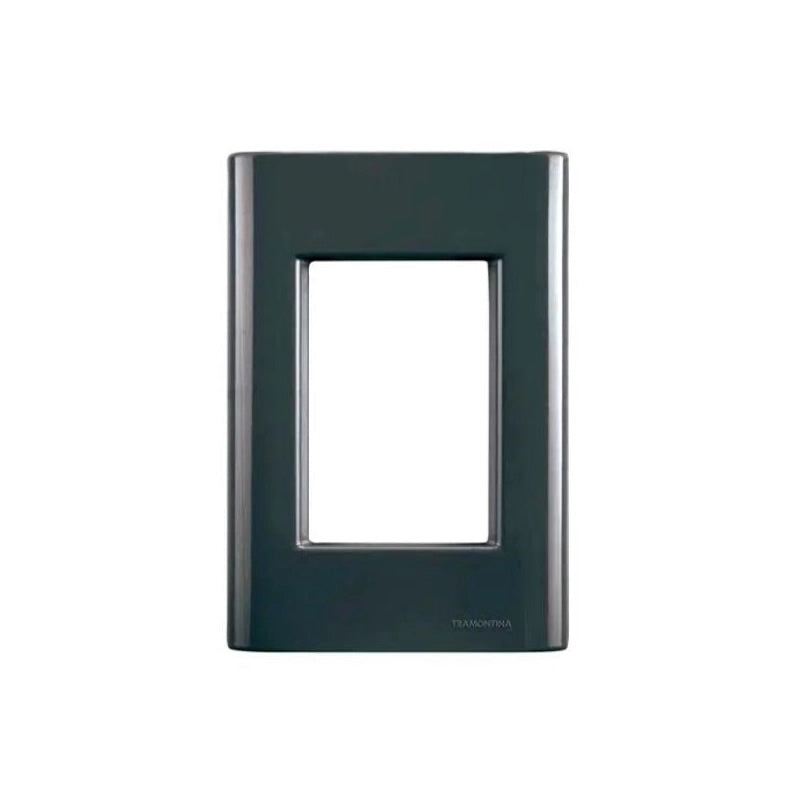TRAMONTINA LIZ PLACA 4X2 3P JUNTOS GRAFITE