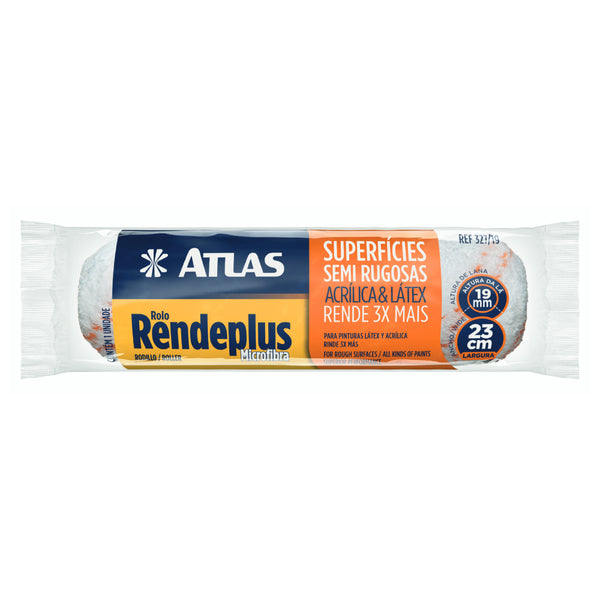 Rolo De Pintura Microfibra Rende Plus Atlas 23cm