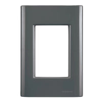 Placa 4x2 com 3 Postos Tramontina Giz Grafite