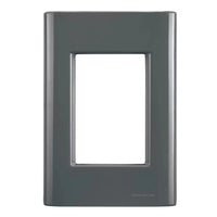 Placa 4x2 com 3 Postos Tramontina Giz Grafite