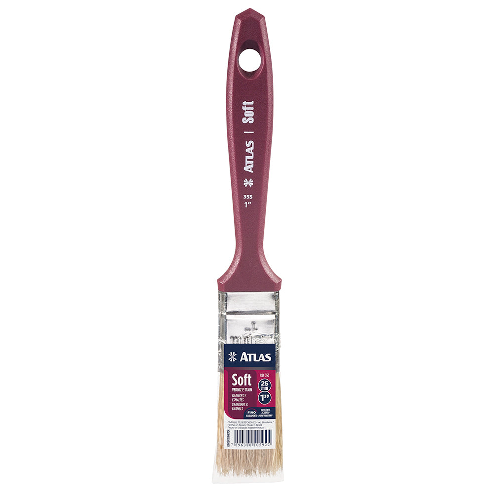 Pincel Trincha Especial Soft Atlas 1 Polegada 25mm Para Verniz