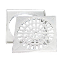 Grelha Quadrada de Plástico para Banheiro 100mm Branco