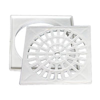 Grelha Quadrada de Plástico para Banheiro 100mm Branco