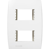 Conjunto Placa 4x2 Com Suporte Para 2 Módulos Ilus Soprano Branco