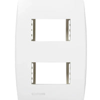 Conjunto Placa 4x2 Com Suporte Para 2 Módulos Ilus Soprano Branco