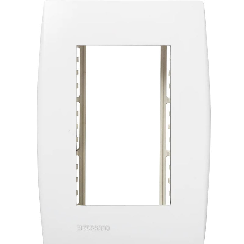 Conjunto Placa 4x2 Com Suporte Para 3 Módulos Ilus Soprano Branco