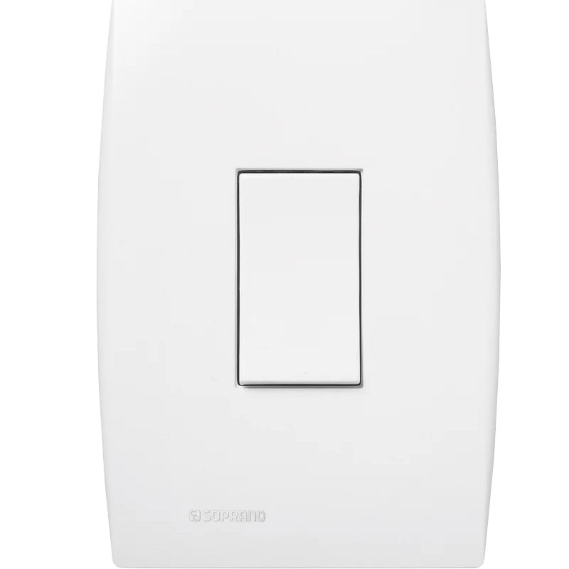 Conjunto Interruptor Simples Vertical Ilus Soprano 10A 250V Branco