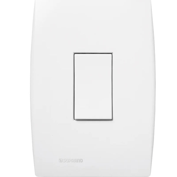 Conjunto Interruptor Simples Vertical Ilus Soprano 10A 250V Branco