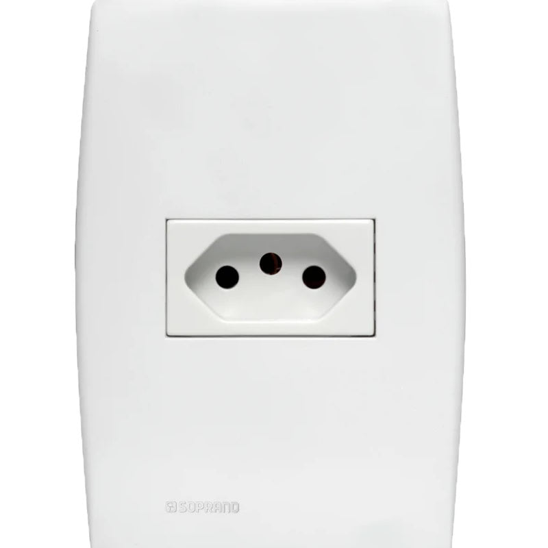 Conjunto Tomada 20a 250v 2p+t 4x2 Branco Ilus Soprano