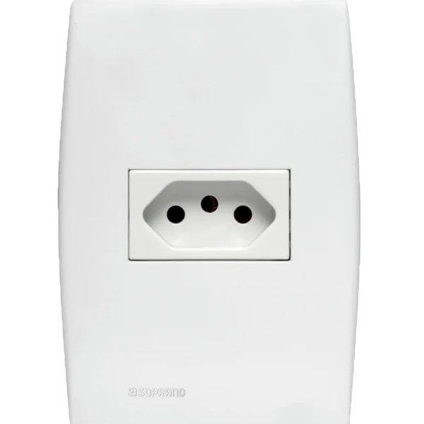 Conjunto Tomada 20a 250v 2p+t 4x2 Branco Ilus Soprano