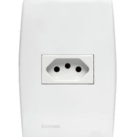 Conjunto Tomada 2P+T 10A 250V 4x2 Branco Ilus Soprano