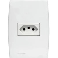Conjunto Tomada 2P+T 10A 250V 4x2 Branco Ilus Soprano