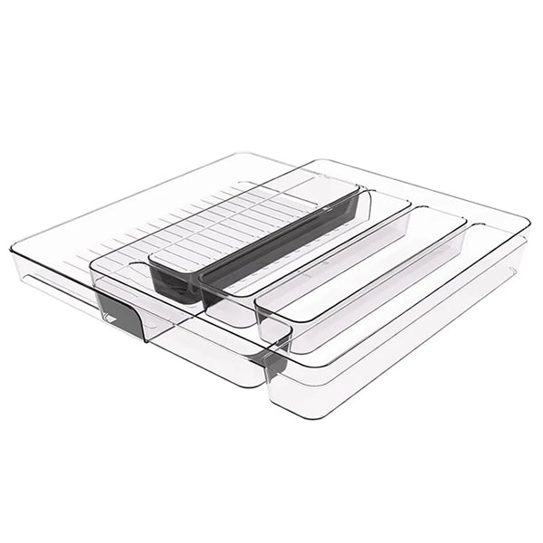 CRIPPA ORGANIZADOR DE TALHERES 5 DIVI COM EXTENSOR CRISTAL