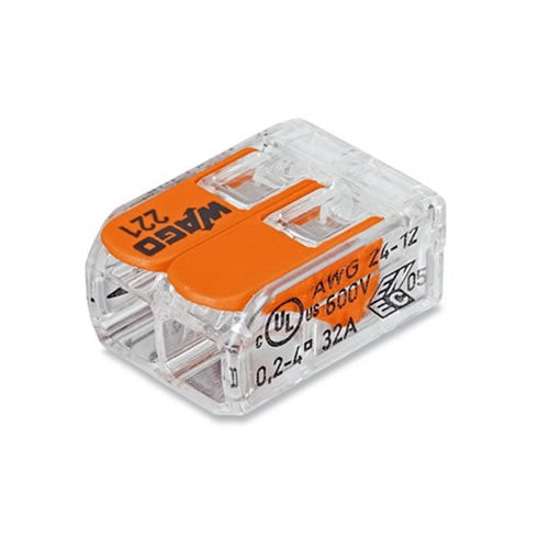 WAGO CONECTOR DE EMENDA 221 2 POLOS 32A