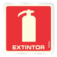 Placa Fotoluminescente Extintor Co2 20x30cm Amanda Silva