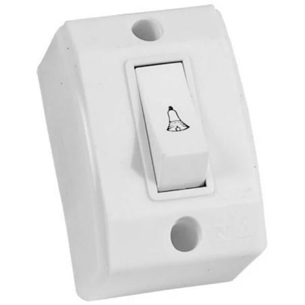 Interruptor Campainha Sobrepor 10A Branco Perlex